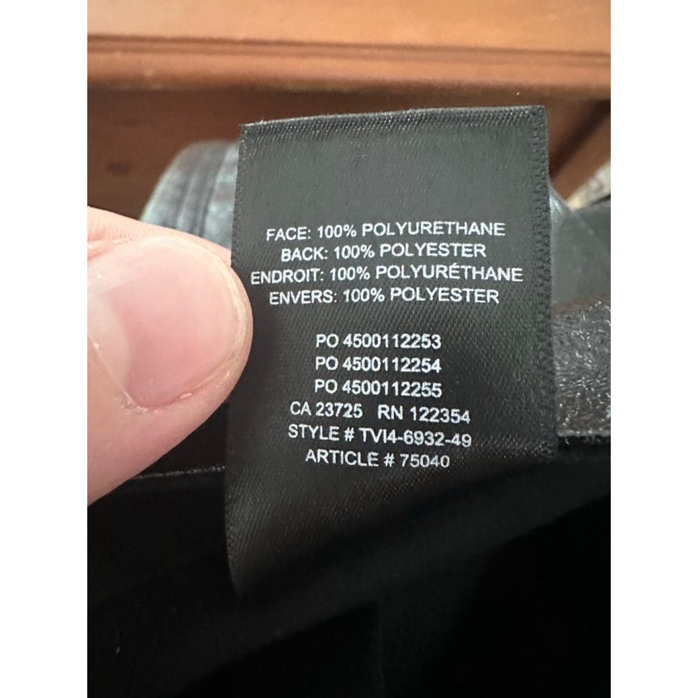 Women's Wilfred Black Patent Faux Leather Straight Leg Pants Size 4 - Picture 6 of 8